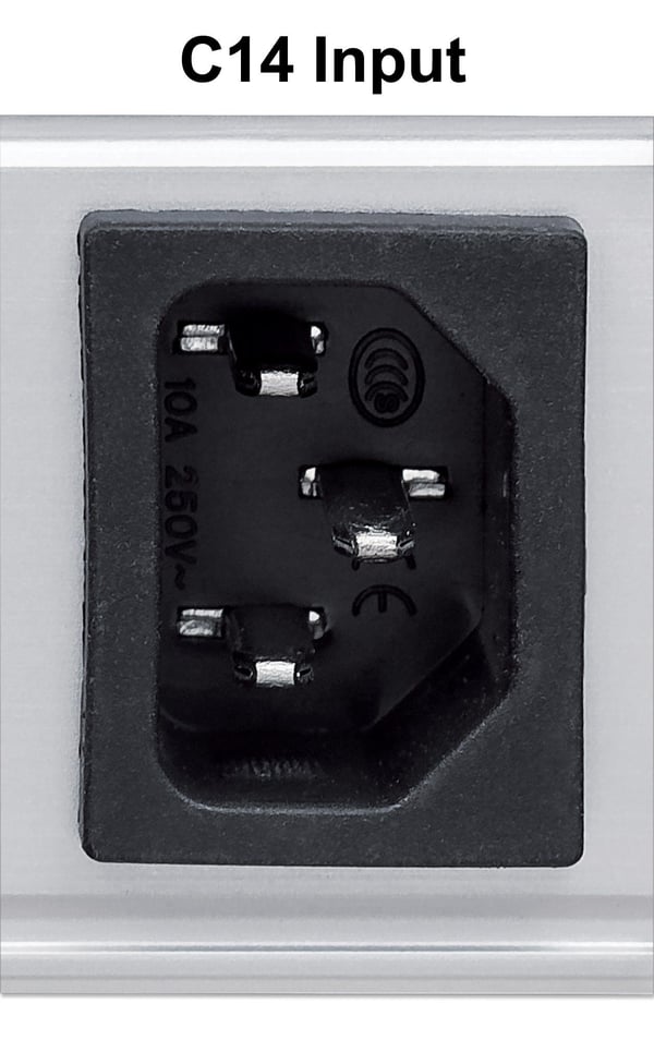 Intellinet 163651 strømforsyningsenhed (PDU) 8 AC stikkontakt(er) 1U Sort, Sølv