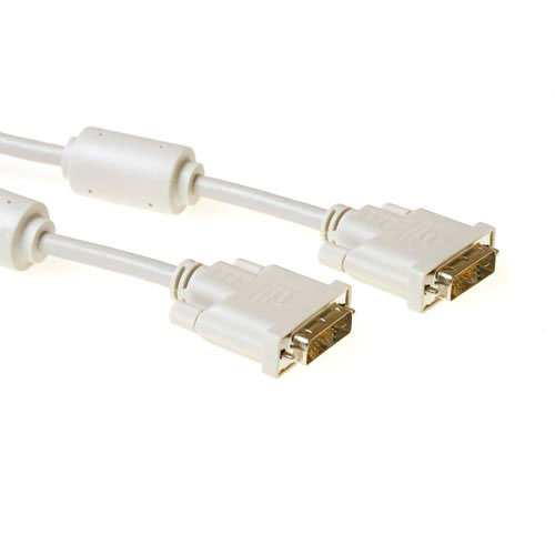 ACT High quality DVI-D connection cable male - male 1.8 m DVI kabel 1,8 m Elfenben