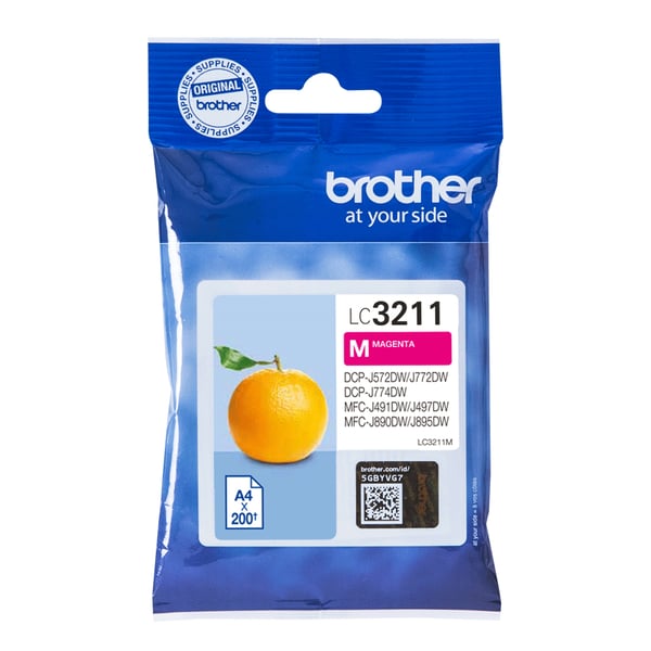 Brother LC3211M blækpatron 1 stk Original Standard udbytte Magenta