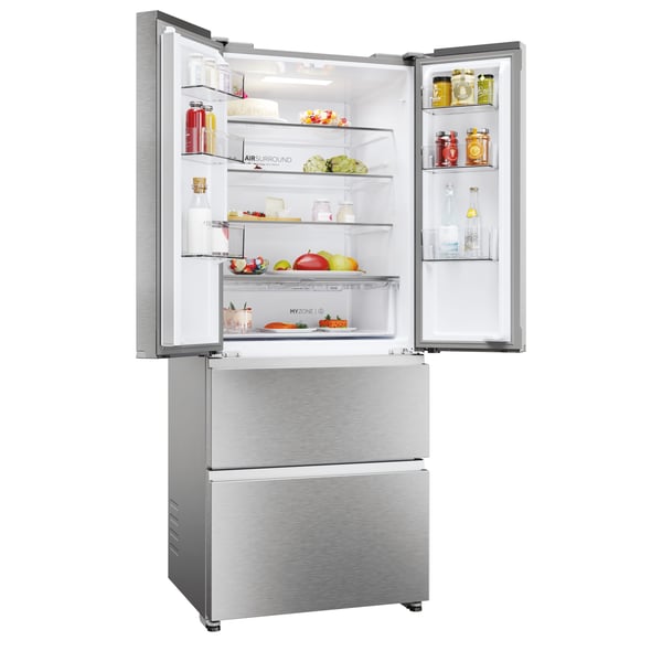 Haier HFR3718ENMM Fritstående 402 L Rustfrit stål