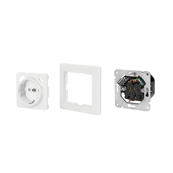 LogiLink PA0253 stikkontakt CEE 7/3 + USB Hvid