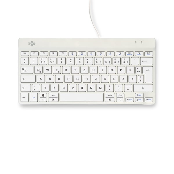 R-Go Tools Ergonomisch toetsenbord R-Go Compact Break, compact toetsenbord met pauzesoftware, QWERTZ (DE), bedraad, wit
