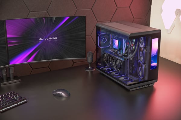 Mars Gaming MCREVMAX tietokonekotelo Midi Tower Musta