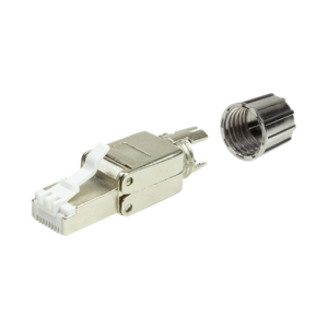 LogiLink MP0080 - CAT.8.1 feldkonfektionierbarer RJ45 Stecker Harmaa, Ruostumaton teräs