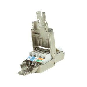 LogiLink MP0080 - CAT.8.1 feldkonfektionierbarer RJ45 Stecker Harmaa, Ruostumaton teräs