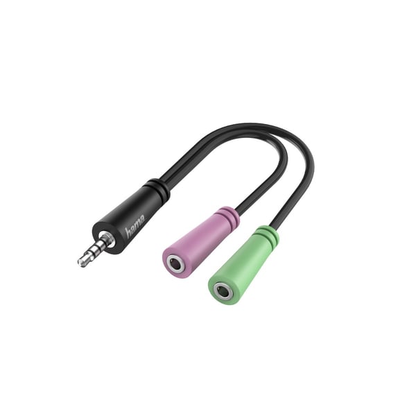 Hama 00200352 lydkabel 0,15 m 3.5mm 2 x 3.5mm Sort
