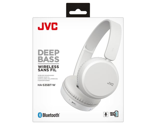 JVC HA-S35BT Kuulokkeet Langaton Pääpanta Puhelut/Musiikki Micro-USB Bluetooth Valkoinen