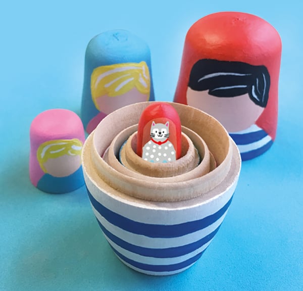 SES Creative Painting nesting dolls