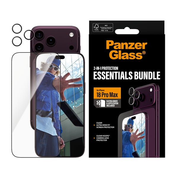 PanzerGlass ® 2-in-1 Essentials Pakke iPhone 18 Pro Max