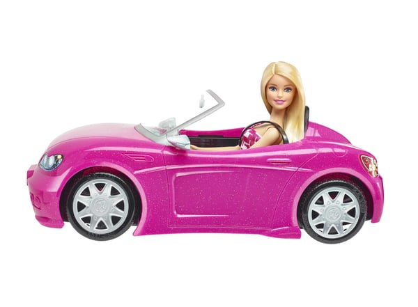 Barbie Barbie-nukke ja ajoneuvo
