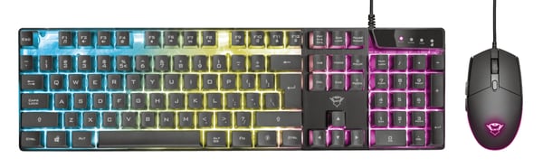 Trust GXT 838 tastatur Mus inkluderet Spil USB QWERTY Italiensk Sort