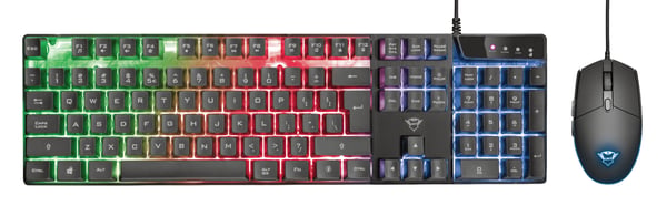 Trust GXT 838 tastatur Mus inkluderet Spil USB QWERTY Italiensk Sort