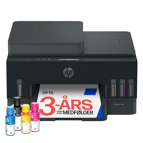 HP Smart Tank 7315 Wireless All-in-One Farve Printer, Up to 2 Years of ink included; Two-sided printing; Copier, Scanner