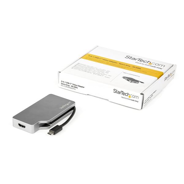 StarTech.com CDPVDHDMDP2G USB grafisk adapter 4096 x 2160 pixel Grå