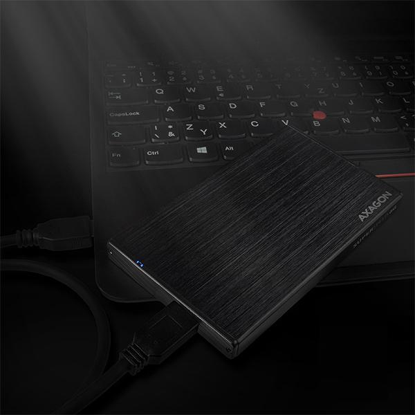 Axagon EE25-XA6 drevkabinet HDD/SSD kabinet Sort 2.5"