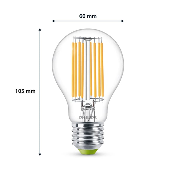 Philips Filamentljuskälla klar 60 W A60 E27