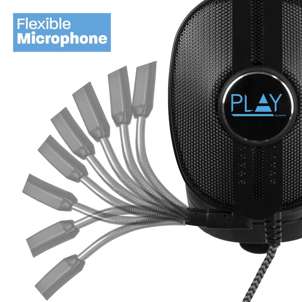 Ewent Play PL3321 Kuulokkeet Langallinen Pääpanta Pelaaminen Musta