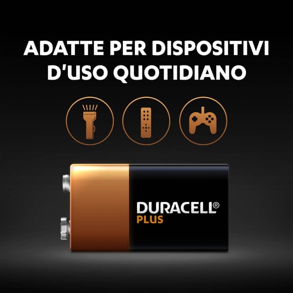Duracell Plus Engangsbatteri 9V Alkaline