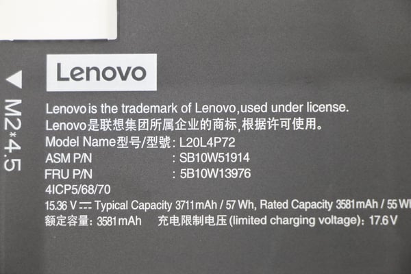 Lenovo 5B10W13976 laptop reservedel Batteri