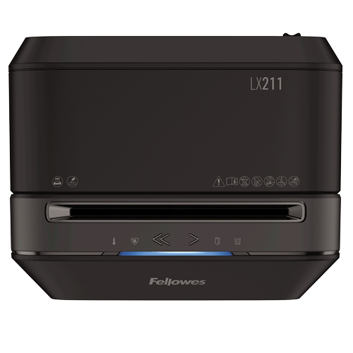 Fellowes LX Series Powershred LX211 dokumentförstörare Mikrostrimling Svart