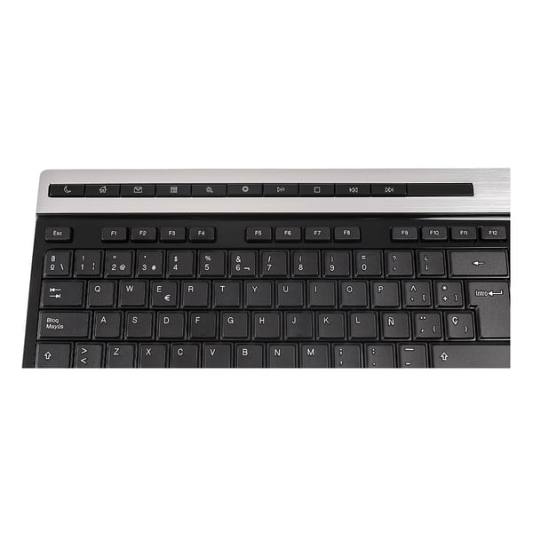 UNYKAch A 2930 tastatur Hjem USB QWERTY Sort, Sølv