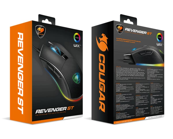 COUGAR Revenger ST mus Spil Højre hånd USB Type-A Optisk 5000 dpi
