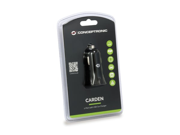 Conceptronic CARDEN04B oplader til mobil enhed Universel Sort Cigartænder Automatisk