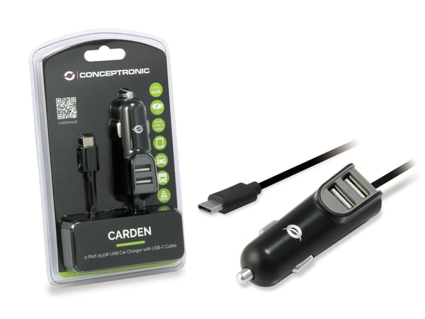 Conceptronic CARDEN05B oplader til mobil enhed Universel Sort Cigartænder Automatisk