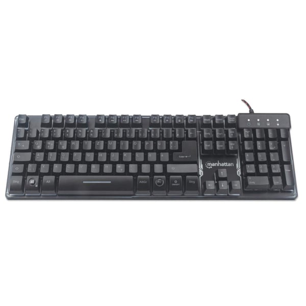 Manhattan 178457 tastatur Spil USB QWERTY Spansk Sort