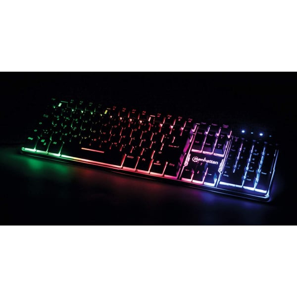 Manhattan 178457 tastatur Spil USB QWERTY Spansk Sort