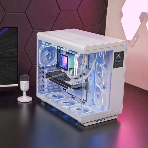 Mars Gaming MCREVPROW tietokonekotelo Midi Tower Valkoinen