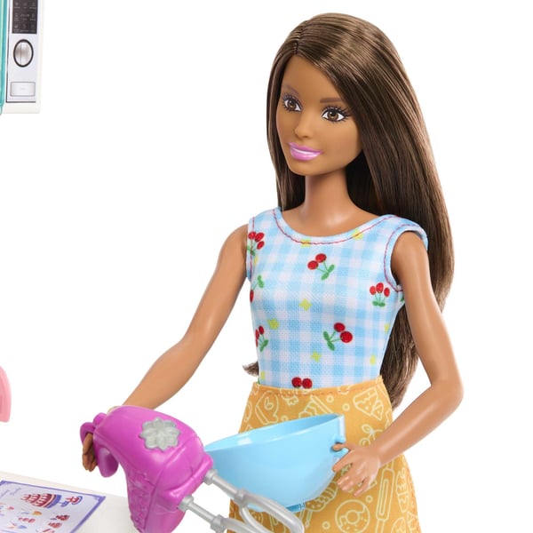 Barbie Celebration Fun-dukker og tilbehør, bagelegesæt med 2 dukker, ovn og over 15 stk. tilbehør