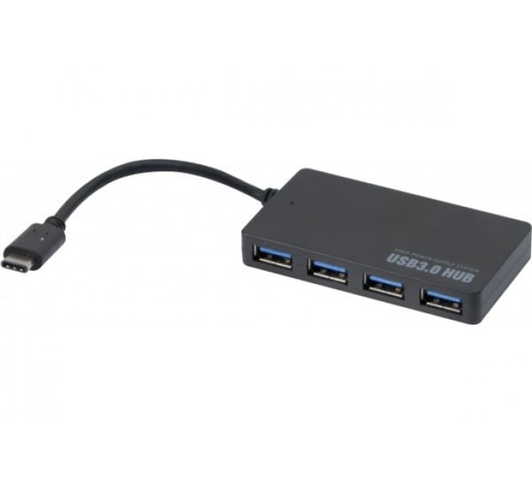 Hypertec 021308-HY interface hub USB 3.2 Gen 1 (3.1 Gen 1) Type-C 5000 Mbit/s Sort