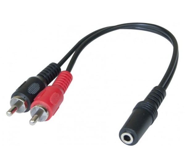 Hypertec 721121-HY lydkabel 3.5mm 2 x RCA Sort