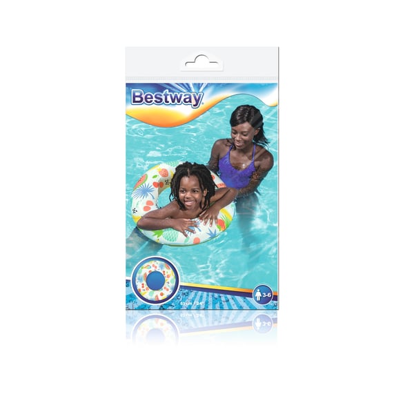 Bestway 36014 / 23 pool- och badmadrass Multifärg Mönstrad Badring