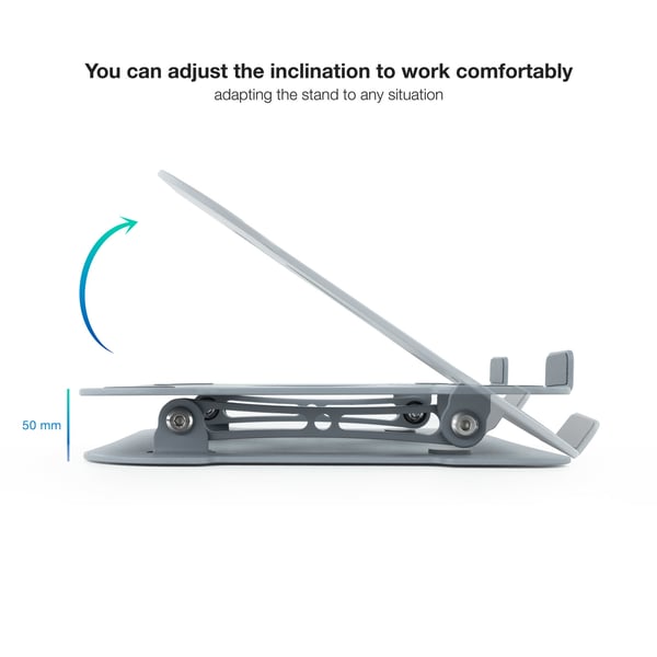 TooQ TQLRS0012-AL-G laptop stativ Stander til laptop og tablet Grå 43,9 cm (17.3")