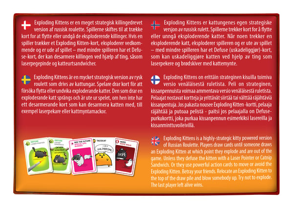 Asmodee Exploding Kittens Original Nordic Exploding Kittens Original 15 min. Brætspil Card exchange