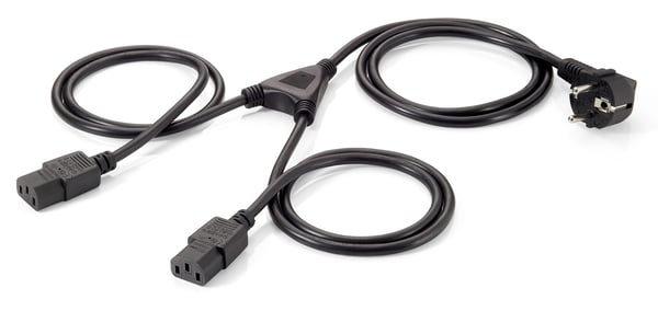 Equip 112220 Svart 1,8 m Strömkontakt typ F 2 x C13-koppling