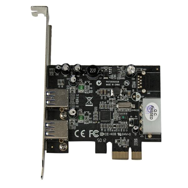 StarTech.com PCI Express (PCIe) SuperSpeed USB 3.0-kortadapter med 2 portar och UASP – LP4-ström