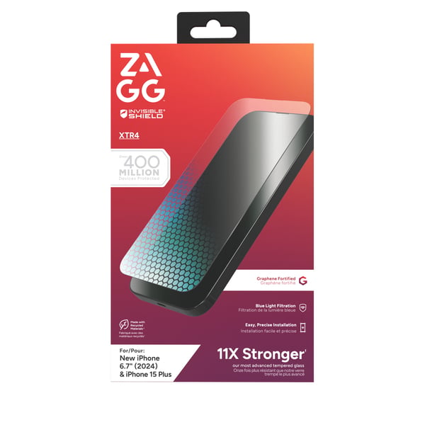 ZAGG InvisibleShield Glass XTR4 til Apple iPhone 15 Plus/16 Plus