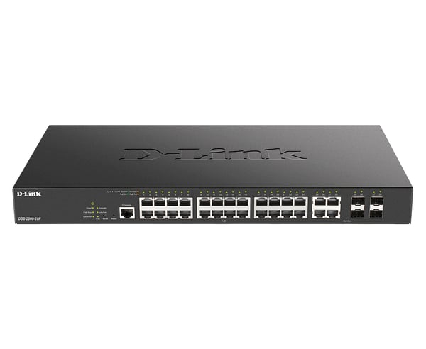 D-Link DGS-2000-28P verkkokytkin Hallittu L2/L3 Gigabit Ethernet (10/100/1000) Power over Ethernet -tuki 1U Musta