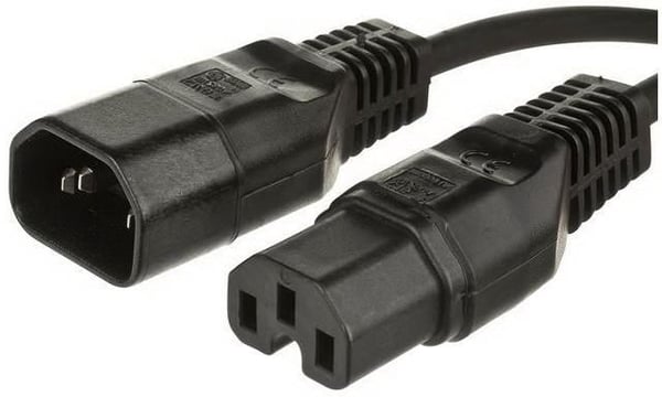 Microconnect PE011410 el-ledning Sort 1 m C14 forbinder C15 forbinder
