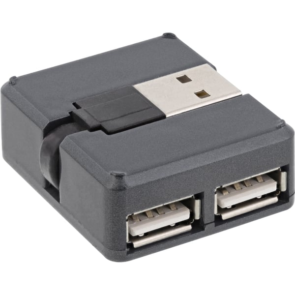 InLine 33293L gränssnittshubbar USB 2.0 Type-A 480 Mbit/s Svart