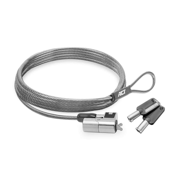 ACT AC9040 kabellås Metallisk 2 m