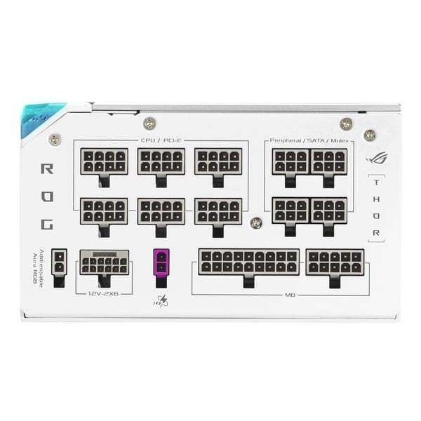 ASUS ROG -THOR-1200P3-WHITE-GAMING strömförsörjningsenheter 1200 W 20+4 pin ATX ATX Vit
