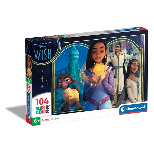 Clementoni Supercolor Disney Wish Puslespil 104 stk Tegnefilm Clementoni Supercolor Disney Wish Puslespil 104 stk Tegnefilm