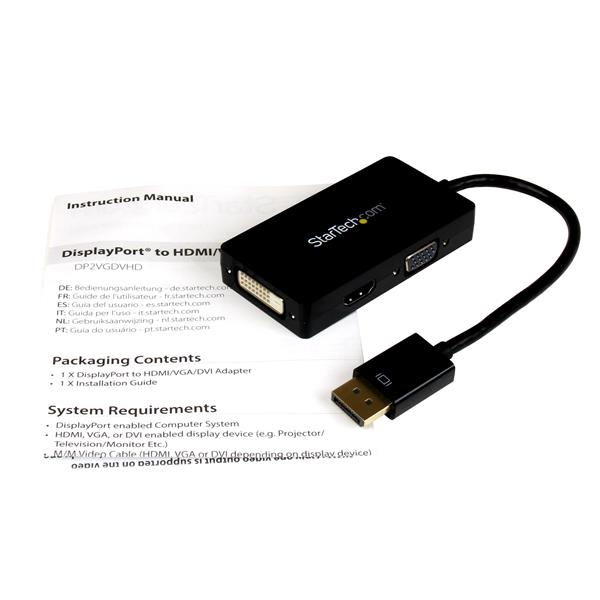 StarTech.com DP2VGDVHD videokabel adapter 0,15 m Sort