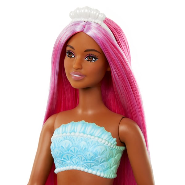 Barbie A Touch of Magic Barbie-merenneitonuket, värikkäät hiukset ja pyrstöt sekä hiuspannat