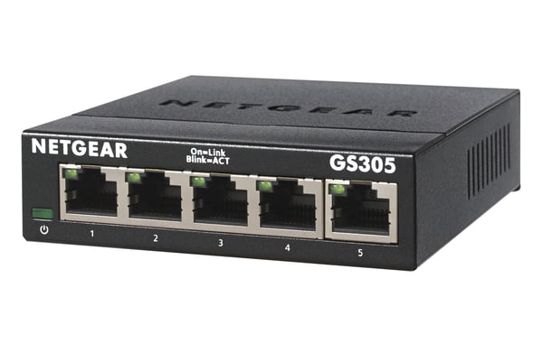 NETGEAR GS305 Ikke administreret L2 Gigabit Ethernet (10/100/1000) Sort