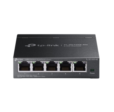 TP-Link TL-SG105S-M2 verkkokytkin Hallittu 2.5G Ethernet (100/1000/2500) Musta